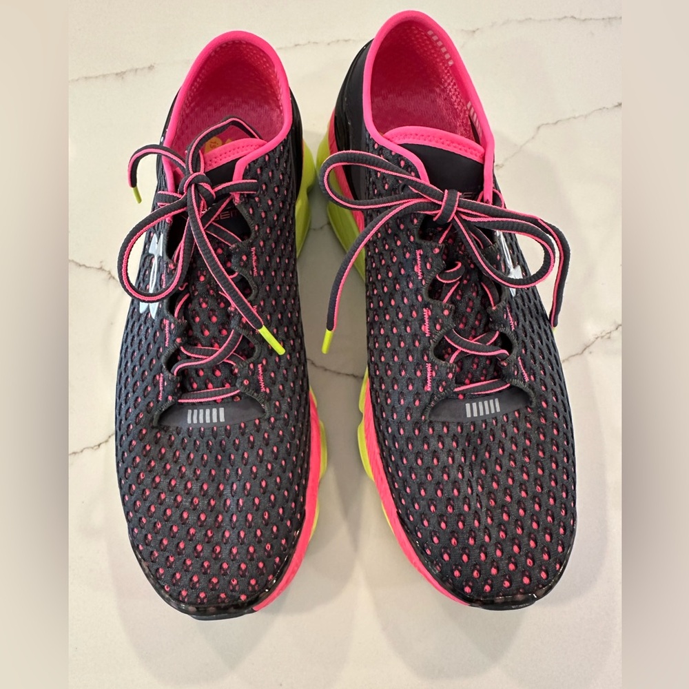 Under Armour Black Hot Pink Neon lime green Athletic Shoes